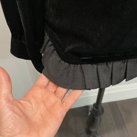 MISS VIOLA Black Crushed Velvet Blouse - Picture 11 of 14